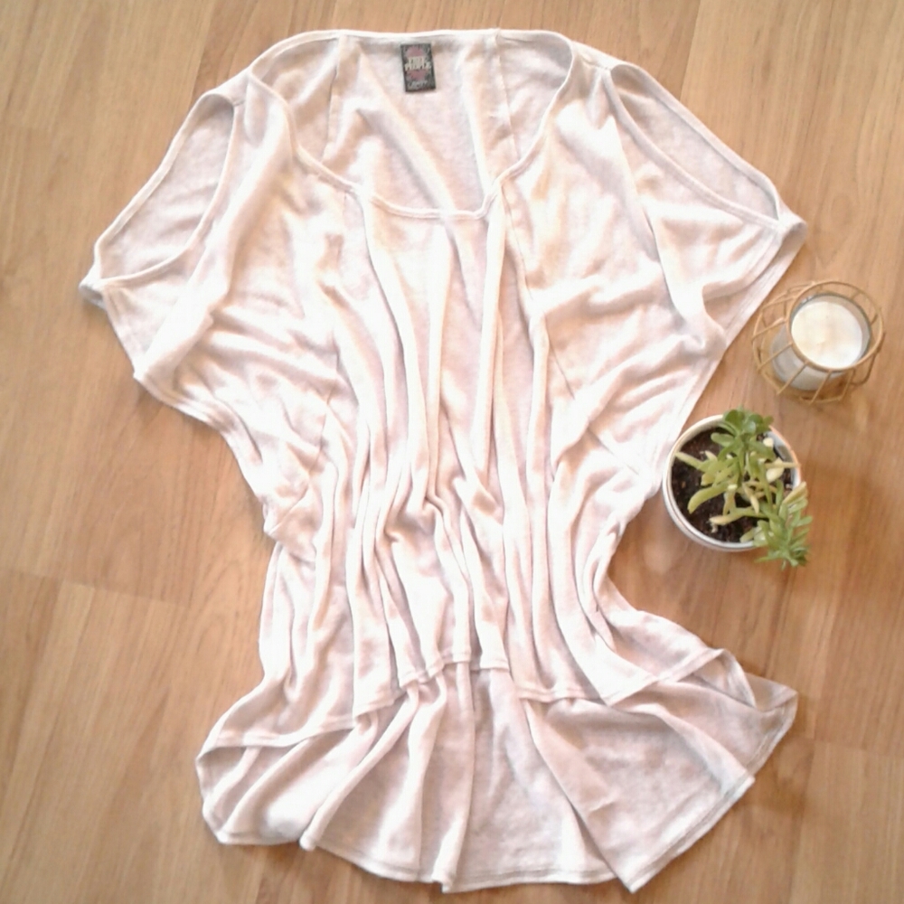 Free People High Low Cold Shoulder Tee